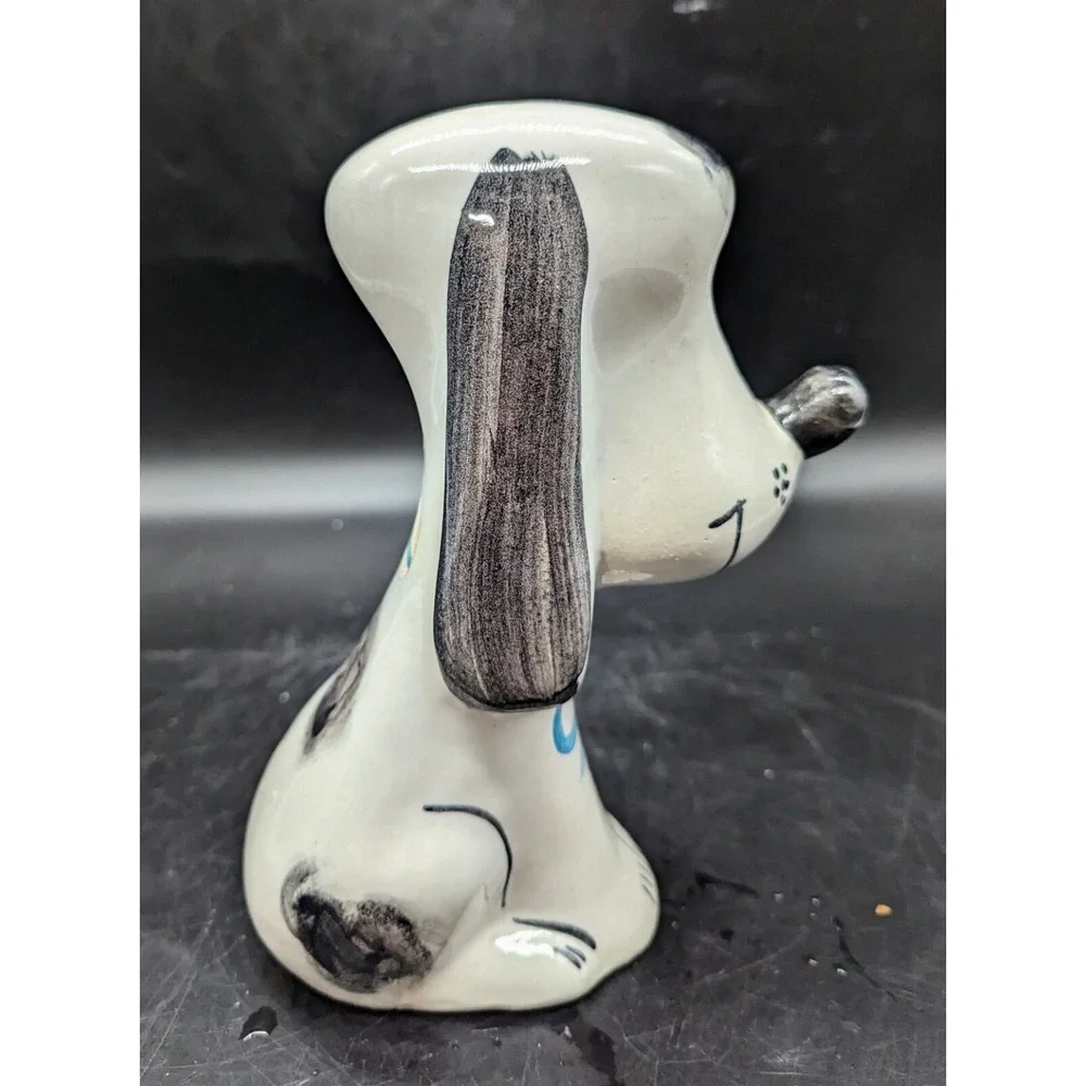 Vintage Whimsical Anthropomorphic Dog Puppy Ceramic Coin‎ Bank Figurine 7.5